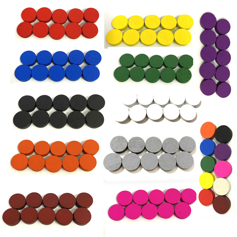 Board Game Catan - 100 stuks Diameter 15*5 MM Houten